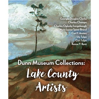 II Lake County Artists Book Cover, painting of a tree on the top of a hill.