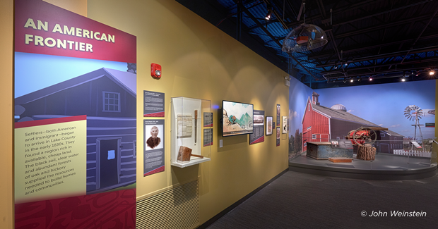 Museum display of Lake County history.