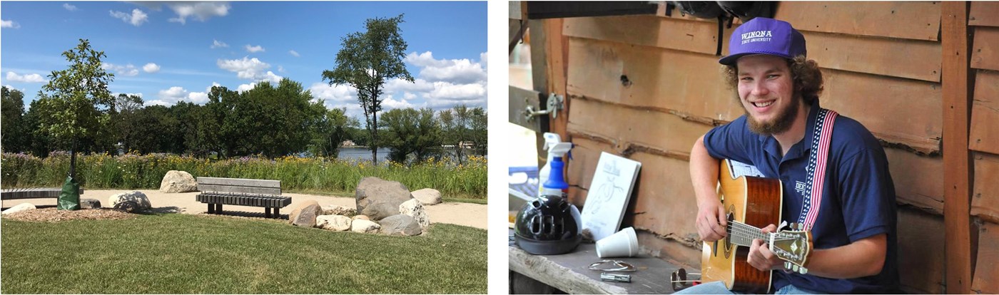 Derek Harmes Memorial Overlook at Grassy Lake Forest Preserve.